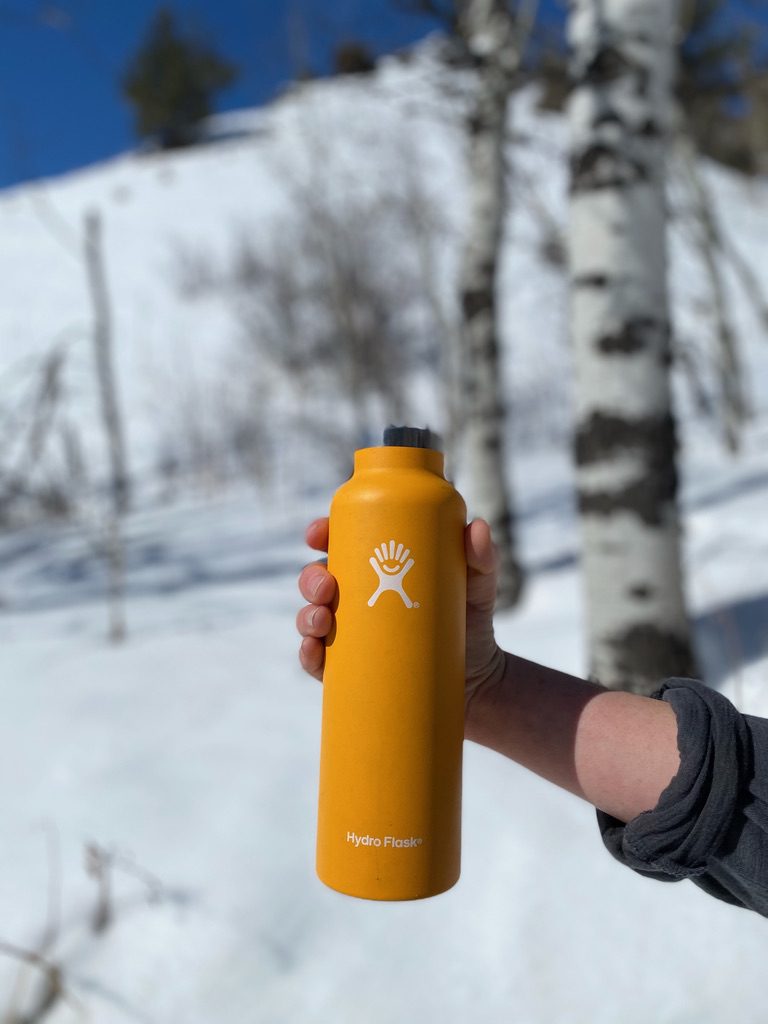 Hydro Flask in the snow